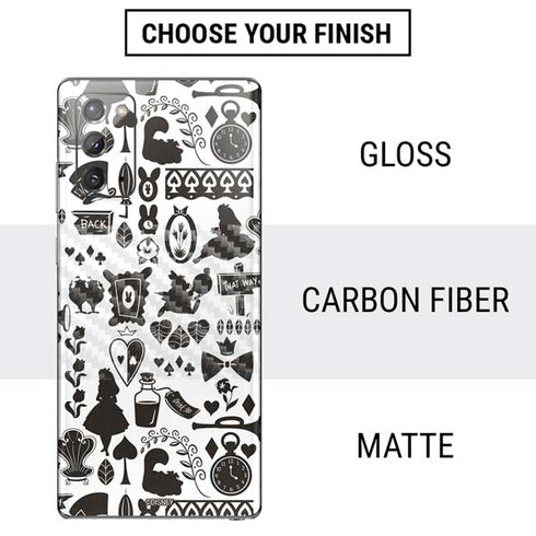 Disney Alice in Wonderland (animated) Silhouette Pattern Galaxy Note20 5G Skin