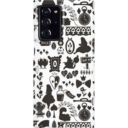 Disney Alice in Wonderland (animated) Silhouette Pattern Galaxy Note20 Ultra 5G Lite Case