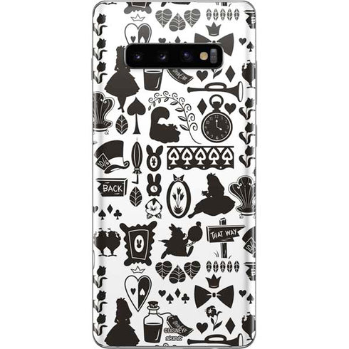 Disney Alice in Wonderland (animated) Silhouette Pattern Galaxy S10 Plus Skin