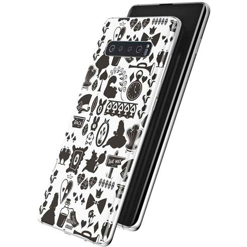 Disney Alice in Wonderland (animated) Silhouette Pattern Galaxy S10 Plus Skin