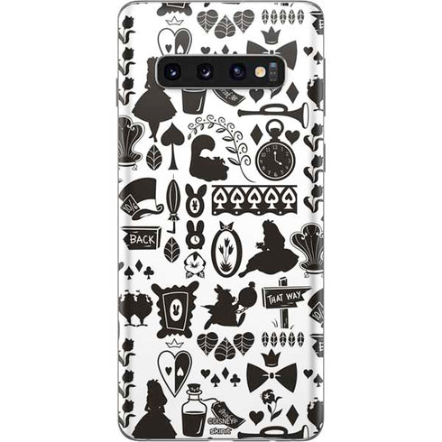 Disney Alice in Wonderland (animated) Silhouette Pattern Galaxy S10 Skin