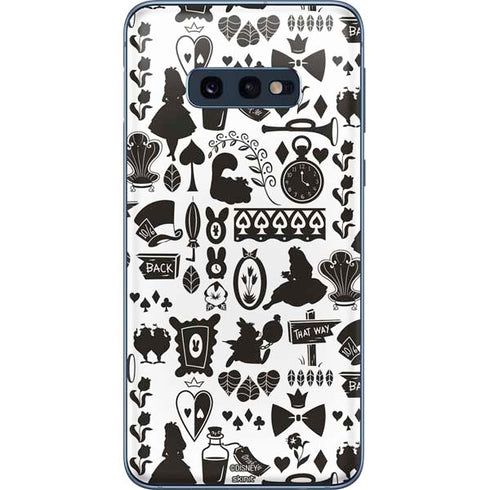 Disney Alice in Wonderland (animated) Silhouette Pattern Galaxy S10e Skin