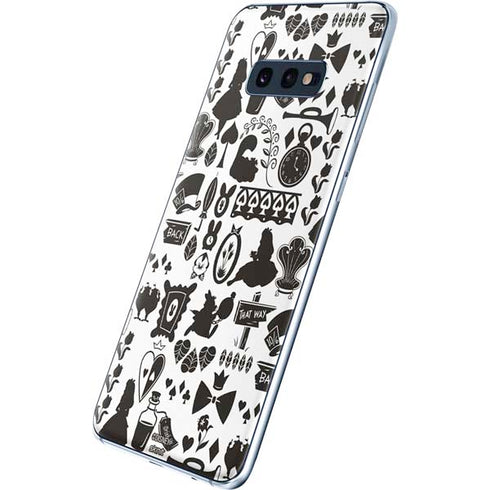 Disney Alice in Wonderland (animated) Silhouette Pattern Galaxy S10e Skin