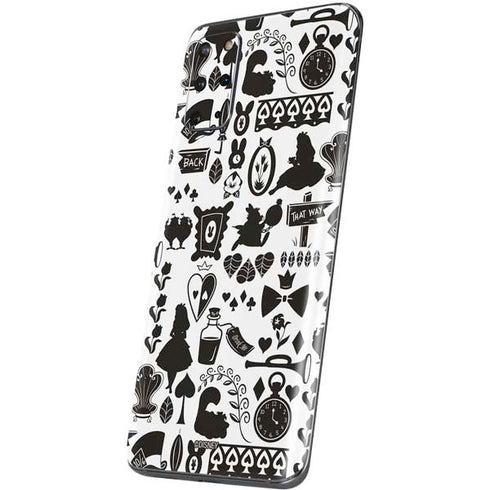 Disney Alice in Wonderland (animated) Silhouette Pattern Galaxy S20 Plus Skin