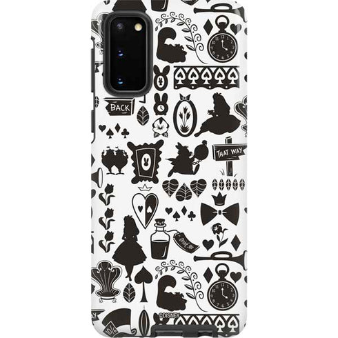 Disney Alice in Wonderland (animated) Silhouette Pattern Galaxy S20 Pro Case