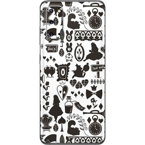 Disney Alice in Wonderland (animated) Silhouette Pattern Galaxy S20 Skin