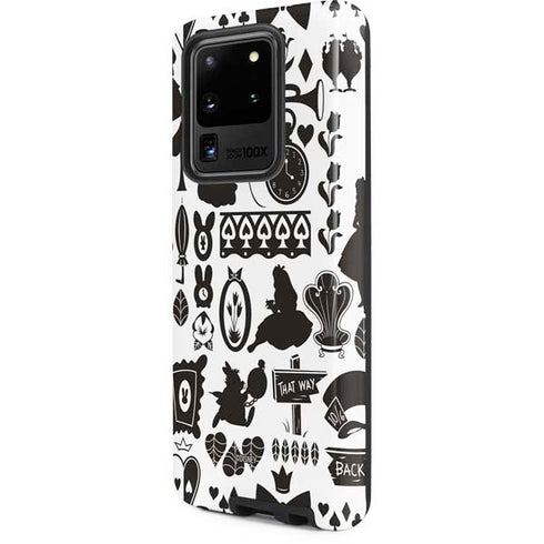 Disney Alice in Wonderland (animated) Silhouette Pattern Galaxy S20 Ultra 5G Pro Case