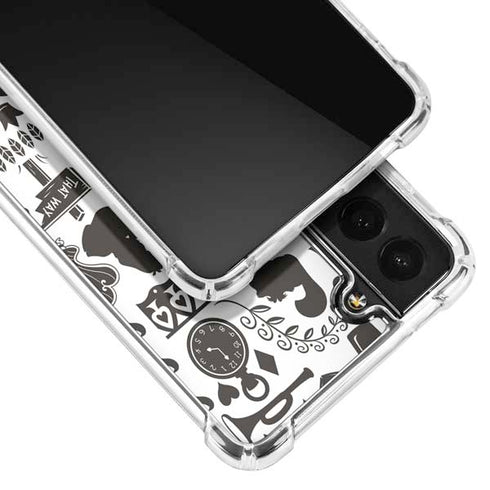 Disney Alice in Wonderland (animated) Silhouette Pattern Galaxy S21 5G Clear Case
