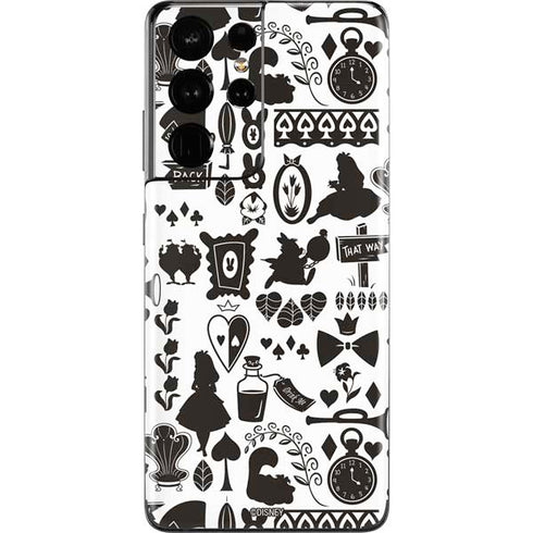 Disney Alice in Wonderland (animated) Silhouette Pattern Galaxy S21 Ultra 5G Skin