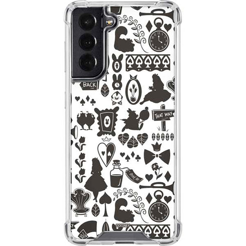 Disney Alice in Wonderland (animated) Silhouette Pattern Galaxy S22 Clear Case