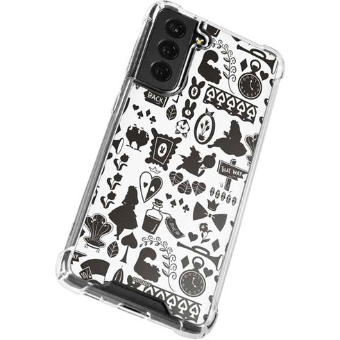 Disney Alice in Wonderland (animated) Silhouette Pattern Galaxy S22 Clear Case