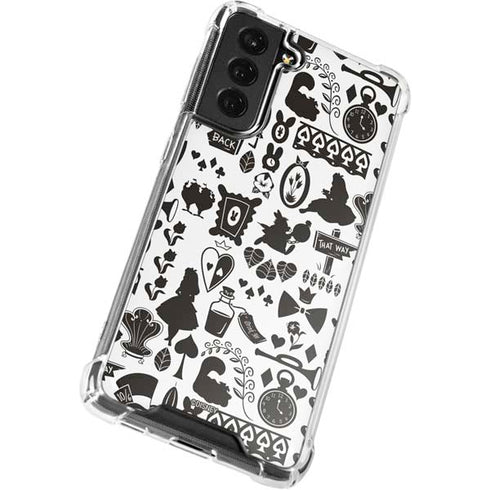 Disney Alice in Wonderland (animated) Silhouette Pattern Galaxy S22 Plus Clear Case