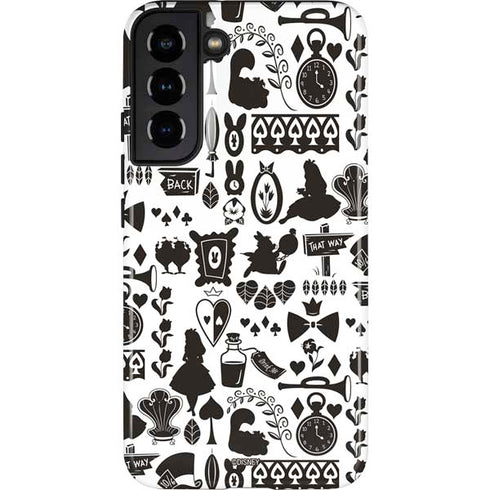 Disney Alice in Wonderland (animated) Silhouette Pattern Galaxy S22 Plus Pro Case