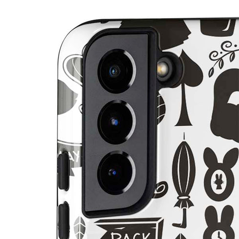 Disney Alice in Wonderland (animated) Silhouette Pattern Galaxy S22 Plus Pro Case