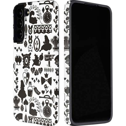 Disney Alice in Wonderland (animated) Silhouette Pattern Galaxy S22 Plus Pro Case