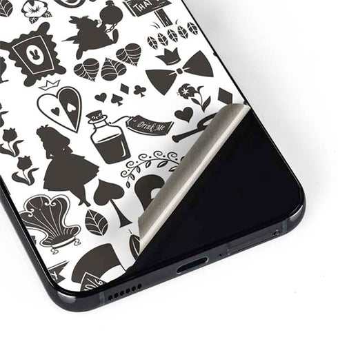 Disney Alice in Wonderland (animated) Silhouette Pattern Galaxy S22 Skin