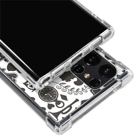 Disney Alice in Wonderland (animated) Silhouette Pattern Galaxy S22 Ultra Clear Case