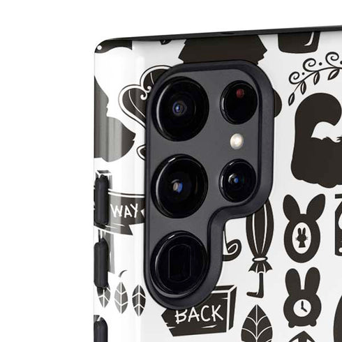 Disney Alice in Wonderland (animated) Silhouette Pattern Galaxy S22 Ultra Pro Case
