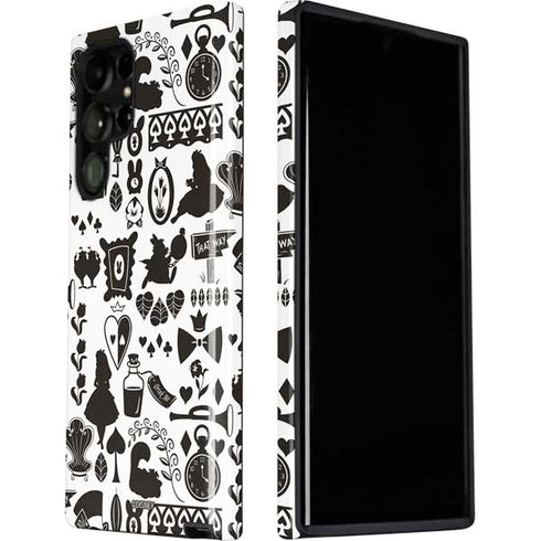 Disney Alice in Wonderland (animated) Silhouette Pattern Galaxy S22 Ultra Pro Case