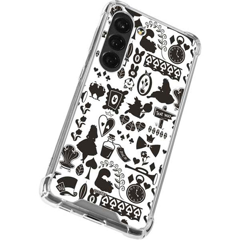 Disney Alice in Wonderland (animated) Silhouette Pattern Galaxy S23 Clear Case