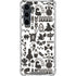 Disney Alice in Wonderland (animated) Silhouette Pattern Galaxy S23 FE Clear Case