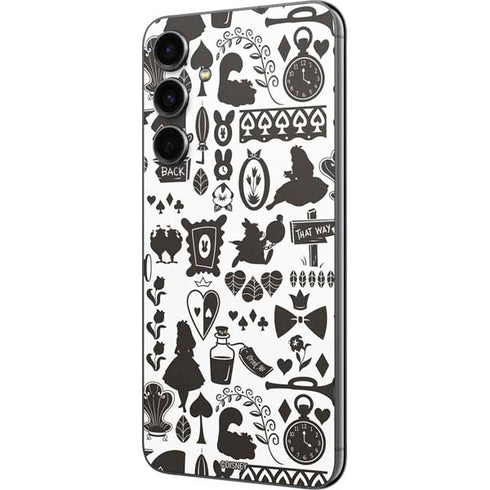 Disney Alice in Wonderland (animated) Silhouette Pattern Galaxy S23 FE Skin
