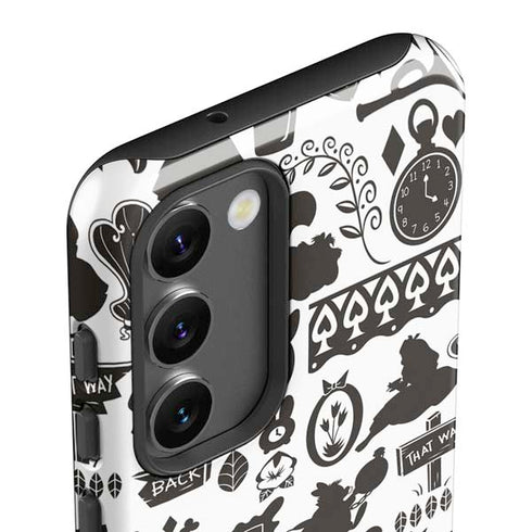 Disney Alice in Wonderland (animated) Silhouette Pattern Galaxy S23 Plus Pro Case