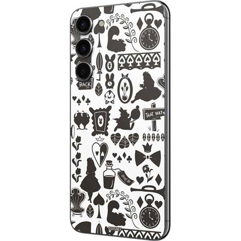 Disney Alice in Wonderland (animated) Silhouette Pattern Galaxy S23 Plus Skin