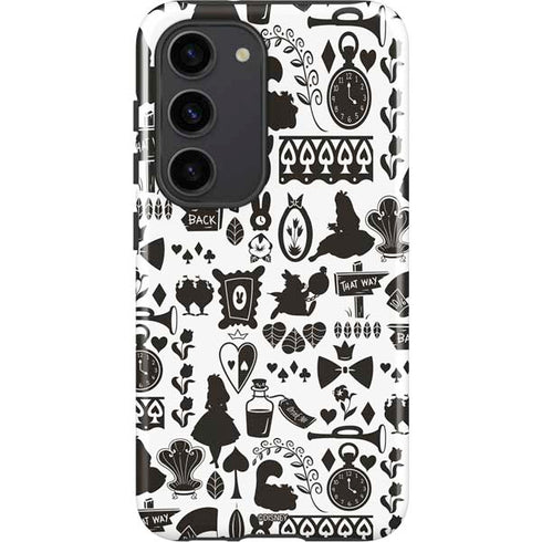 Disney Alice in Wonderland (animated) Silhouette Pattern Galaxy S23 Pro Case