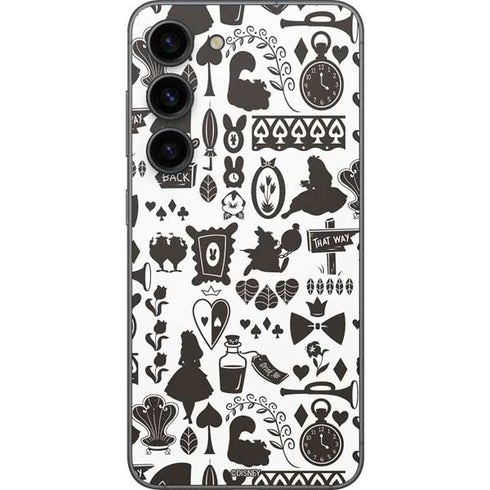 Disney Alice in Wonderland (animated) Silhouette Pattern Galaxy S23 Skin