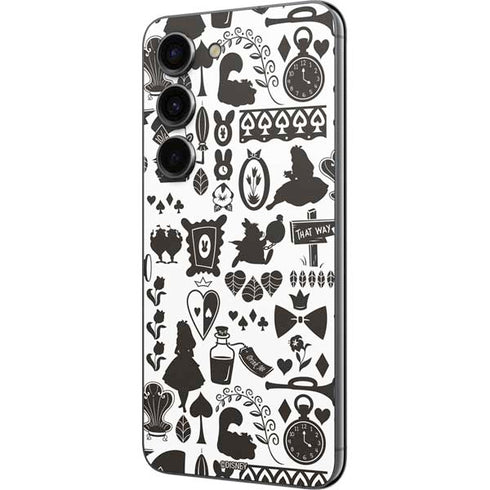 Disney Alice in Wonderland (animated) Silhouette Pattern Galaxy S23 Skin
