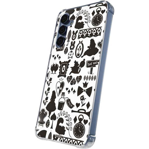 Disney Alice in Wonderland (animated) Silhouette Pattern Galaxy S24 Clear Case
