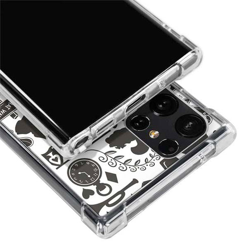 Disney Alice in Wonderland (animated) Silhouette Pattern Galaxy S24 Ultra Clear Case