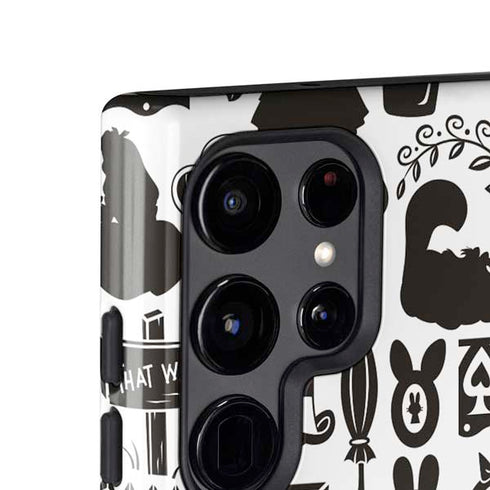 Disney Alice in Wonderland (animated) Silhouette Pattern Galaxy S24 Ultra Impact Case