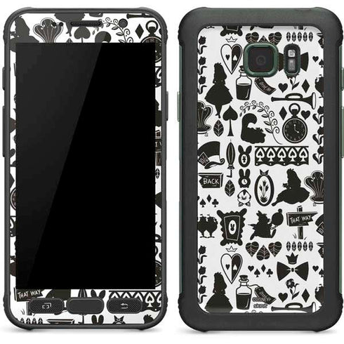 Disney Alice in Wonderland (animated) Silhouette Pattern Galaxy S7 Active Skin