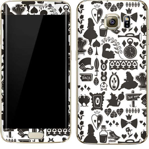 Disney Alice in Wonderland (animated) Silhouette Pattern Galaxy S7 Edge Skin