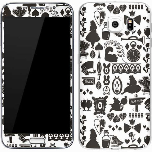 Disney Alice in Wonderland (animated) Silhouette Pattern Galaxy S7 Skin
