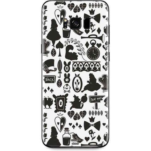 Disney Alice in Wonderland (animated) Silhouette Pattern Galaxy S8 Plus Skin
