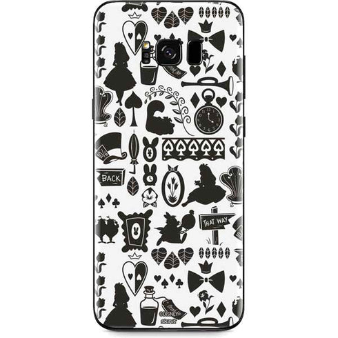 Disney Alice in Wonderland (animated) Silhouette Pattern Galaxy S8 Skin