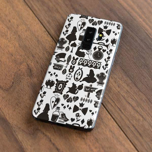 Disney Alice in Wonderland (animated) Silhouette Pattern Galaxy S9 Plus Skin