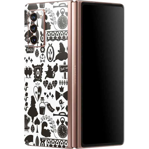 Disney Alice in Wonderland (animated) Silhouette Pattern Galaxy Z Fold2 5G Skin