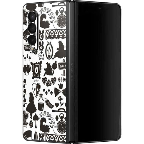 Disney Alice in Wonderland (animated) Silhouette Pattern Galaxy Z Fold3 5G Skin