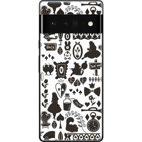 Disney Alice in Wonderland (animated) Silhouette Pattern Google Pixel 6 Pro Skin