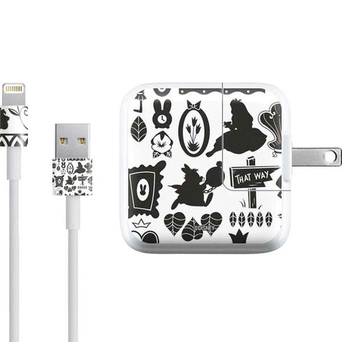 Disney Alice in Wonderland (animated) Silhouette Pattern iPad Charger (10W USB) Skin