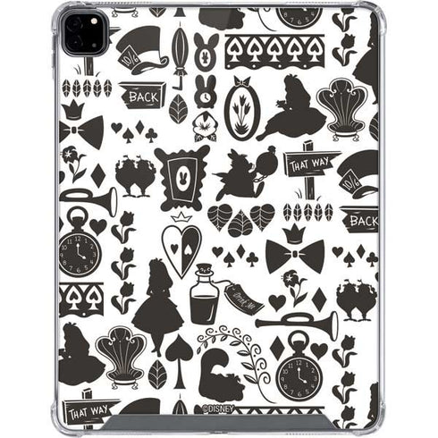 Disney Alice in Wonderland (animated) Silhouette Pattern iPad Pro 12.9in (2020) Clear Case