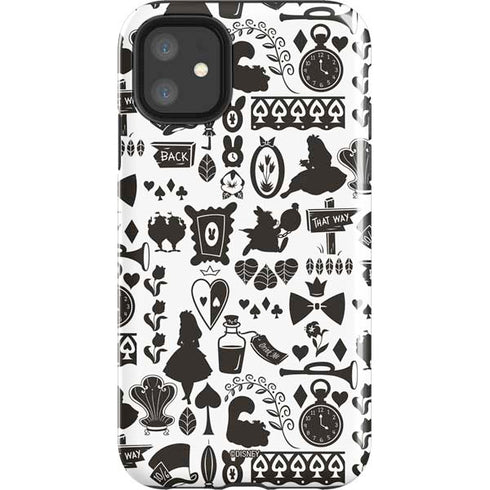 Disney Alice in Wonderland (animated) Silhouette Pattern iPhone 11 Impact Case