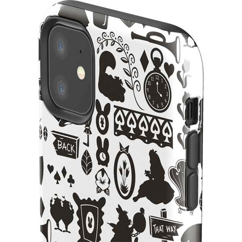 Disney Alice in Wonderland (animated) Silhouette Pattern iPhone 11 Impact Case