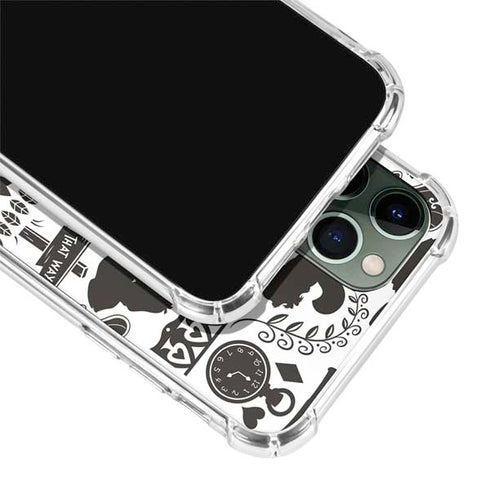 Disney Alice in Wonderland (animated) Silhouette Pattern iPhone 11 Pro Max Clear Case