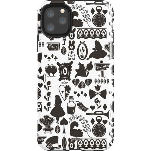 Disney Alice in Wonderland (animated) Silhouette Pattern iPhone 11 Pro Max Impact Case