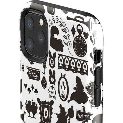 Disney Alice in Wonderland (animated) Silhouette Pattern iPhone 11 Pro Max Impact Case